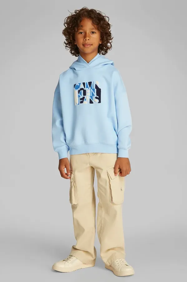 Calvin Klein Jeans Dječja dukserica Calvin Klein Jeans s kapuljačom, s tiskom, IB0IB02460