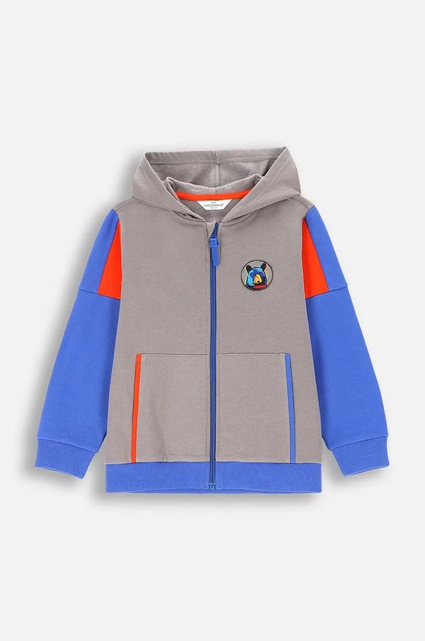 Coccodrillo Dječja dukserica Coccodrillo boja: bež, s kapuljačom, bez uzorka, FOREST FRIENDS KIDS