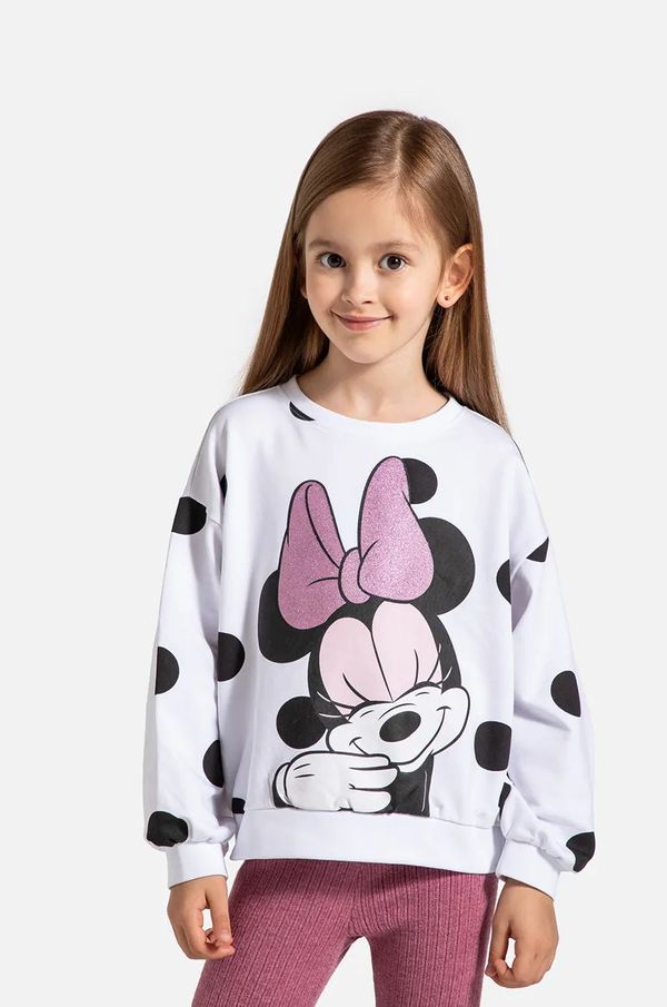 Coccodrillo Dječja dukserica Coccodrillo boja: bijela, s tiskom, LICENCE GIRL DISNEY