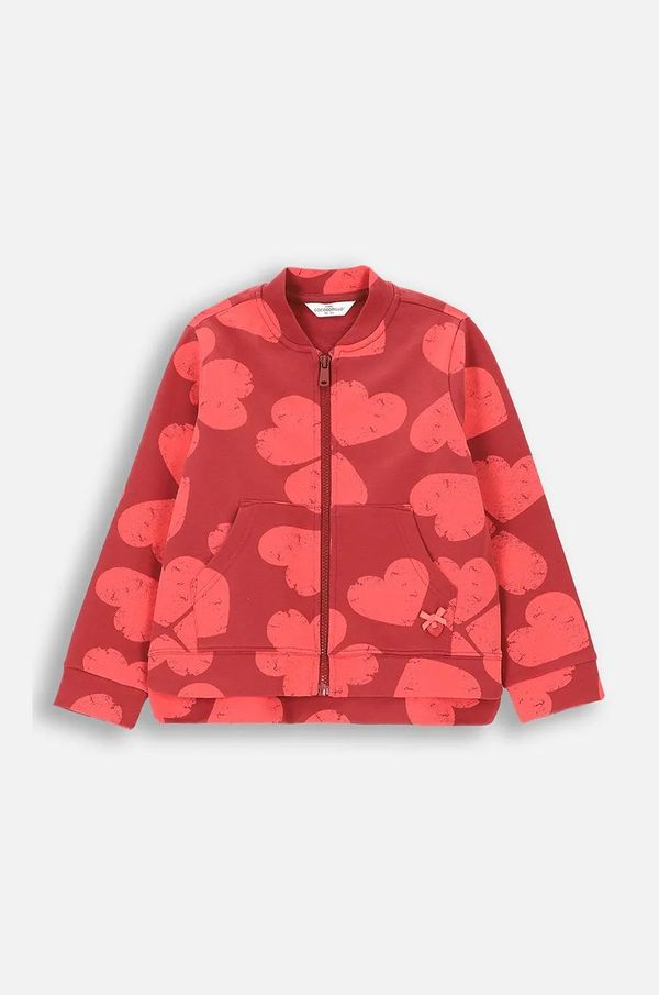 Coccodrillo Dječja dukserica Coccodrillo boja: bordo, s uzorkom, HEARTS GIRL KIDS