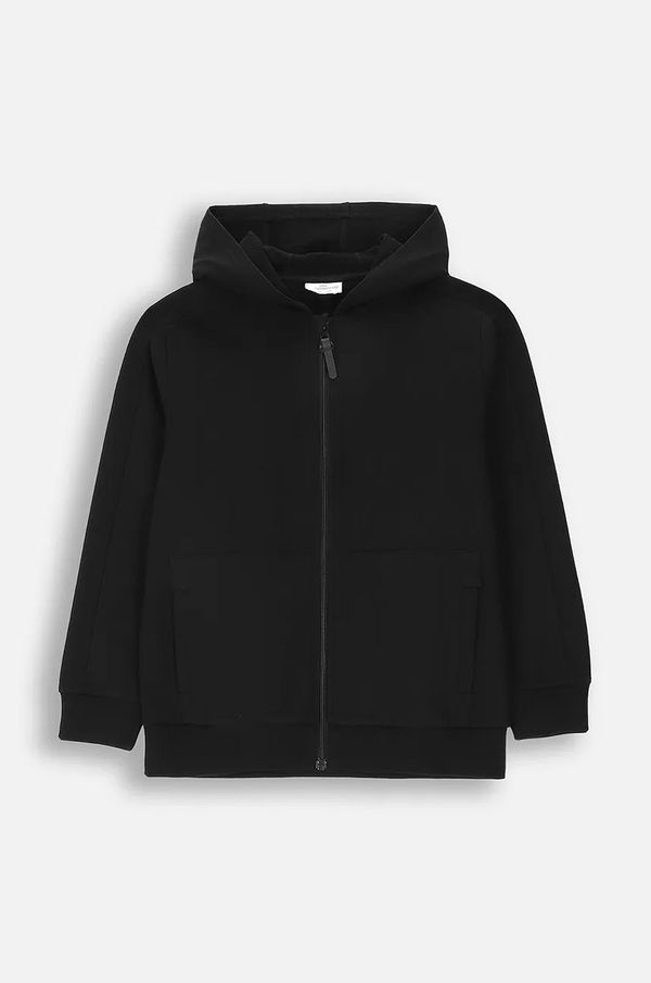 Coccodrillo Dječja dukserica Coccodrillo boja: crna, s kapuljačom, bez uzorka, FOREST FRIENDS JUNIOR