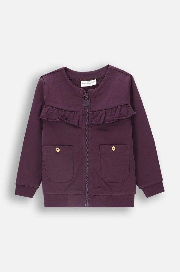Coccodrillo Dječja dukserica Coccodrillo boja: ljubičasta, bez uzorka, PASTELOVE GIRL NEWBORN