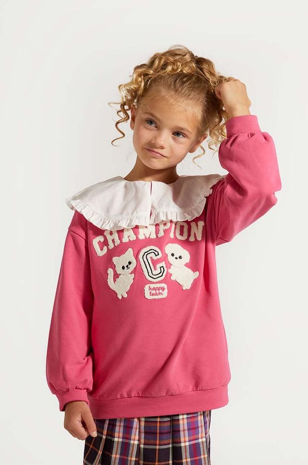 Coccodrillo Dječja dukserica Coccodrillo boja: ružičasta, s tiskom, ACADEMY GIRL KIDS