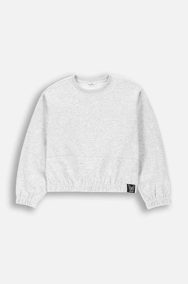 Coccodrillo Dječja dukserica Coccodrillo boja: siva, bez uzorka, MYSTIC NATURE GIRL JUNIOR