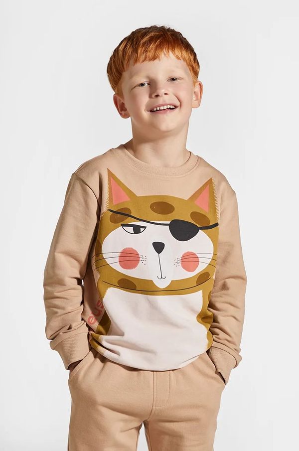 Coccodrillo Dječja dukserica Coccodrillo boja: smeđa, s tiskom, LICENCE BOY KOCIA SZAJKA