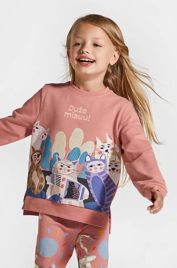 Coccodrillo Dječja dukserica Coccodrillo boja: smeđa, s tiskom, LICENCE GIRL KOCIA SZAJKA