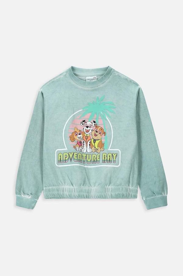 Coccodrillo Dječja dukserica Coccodrillo boja: zelena, s tiskom