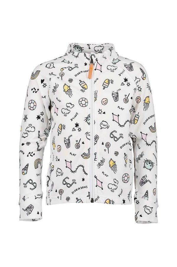 Didriksons Dječja dukserica Didriksons JADIS PR KIDS FZ boja: bijela, s uzorkom