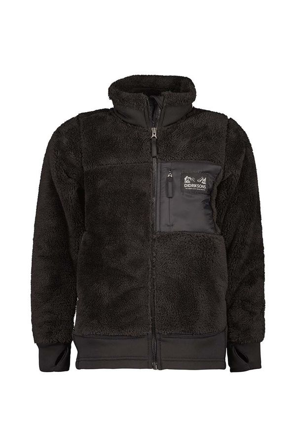 Didriksons Dječja dukserica Didriksons MEJRAM KIDS JKT boja: crna, bez uzorka, 505435