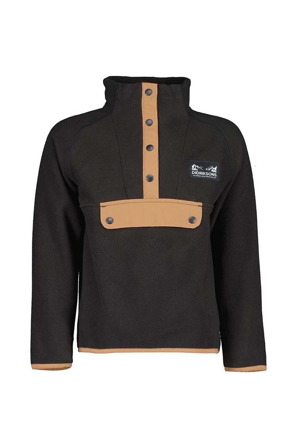 Didriksons Dječja dukserica Didriksons YOKTO K 1/ BTN boja: crna, bez uzorka, 505441