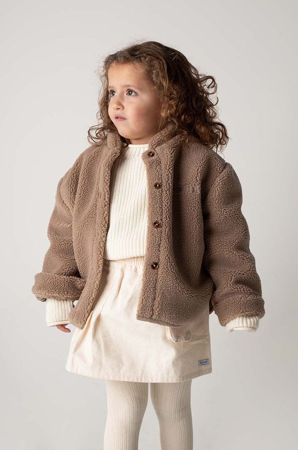 Donsje Dječja dukserica Donsje Thom Overshirt boja: smeđa, bez uzorka, 4085800