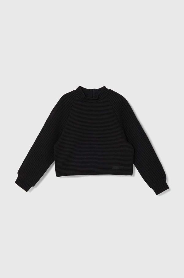 EA7 Emporio Armani Dječja dukserica EA7 Emporio Armani boja: crna, bez uzorka, 6DFM14 FJZNZ