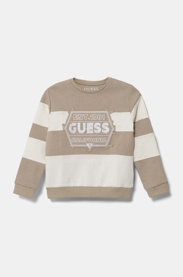 Guess Dječja dukserica Guess boja: bež, s uzorkom, N5RQ09 KCCH0
