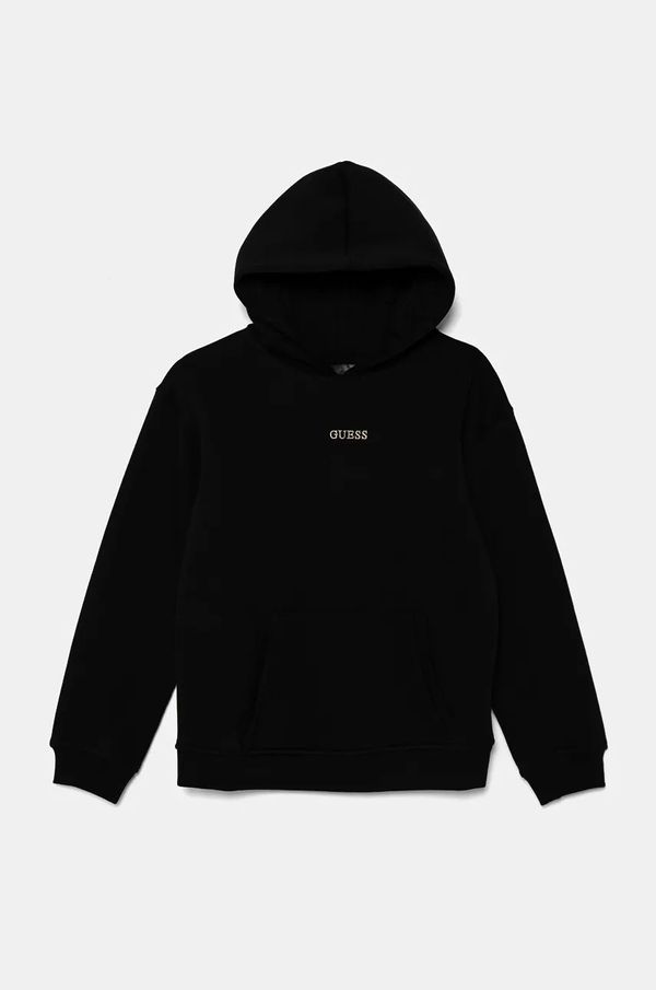 Guess Dječja dukserica Guess boja: crna, s kapuljačom, s tiskom, J4BQ29 KCHX0