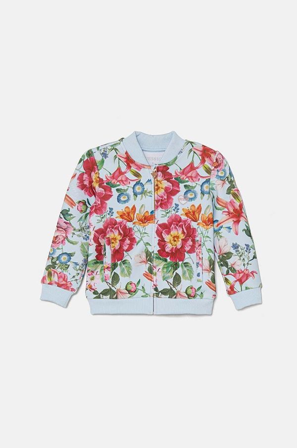 Guess Dječja dukserica Guess boja: ljubičasta, s uzorkom, K4YQ09 KAZQ2