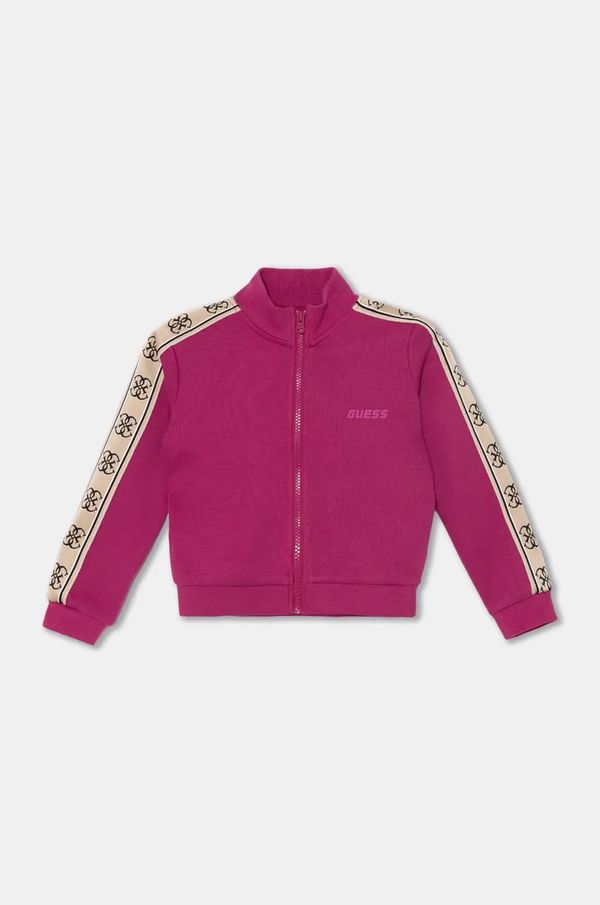 Guess Dječja dukserica Guess boja: ružičasta, s aplikacijom, J2YQ06 KB3P2