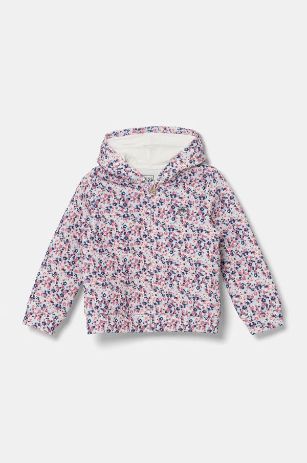 Guess Dječja dukserica Guess s kapuljačom, s uzorkom, K5RQ00 KAZQ2