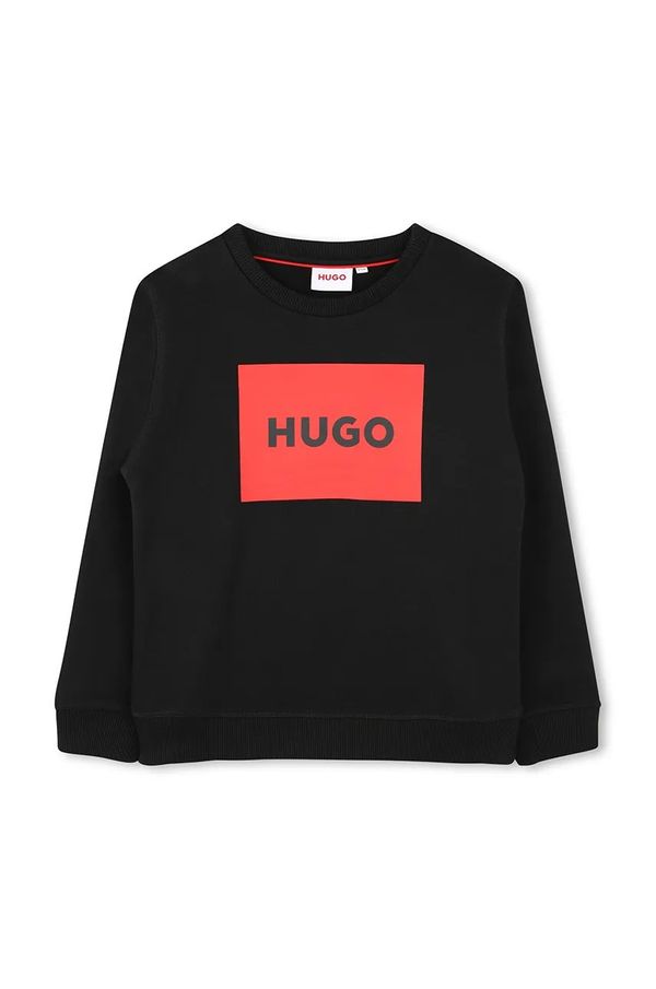 Hugo Dječja dukserica HUGO boja: crna, s tiskom, G00163