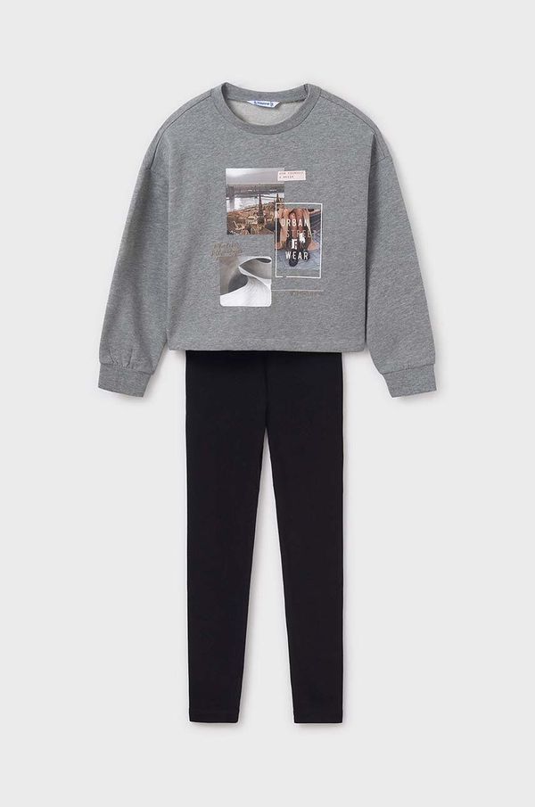 Mayoral Dječja dukserica i tajice Mayoral boja: crna, 7754