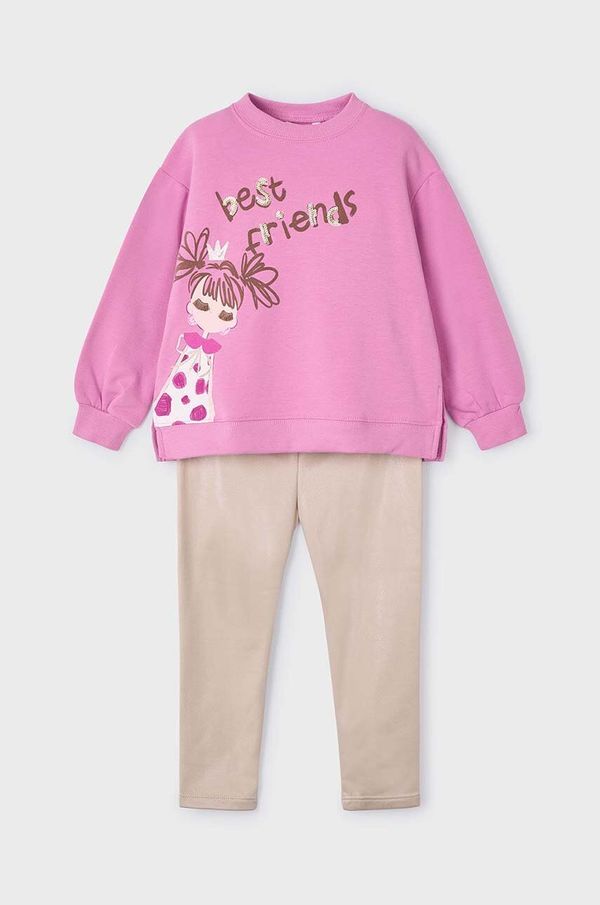 Mayoral Dječja dukserica i tajice Mayoral boja: ružičasta, 4708