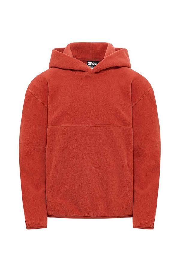 Jack Wolfskin Dječja dukserica Jack Wolfskin boja: smeđa, s kapuljačom, bez uzorka, A60302