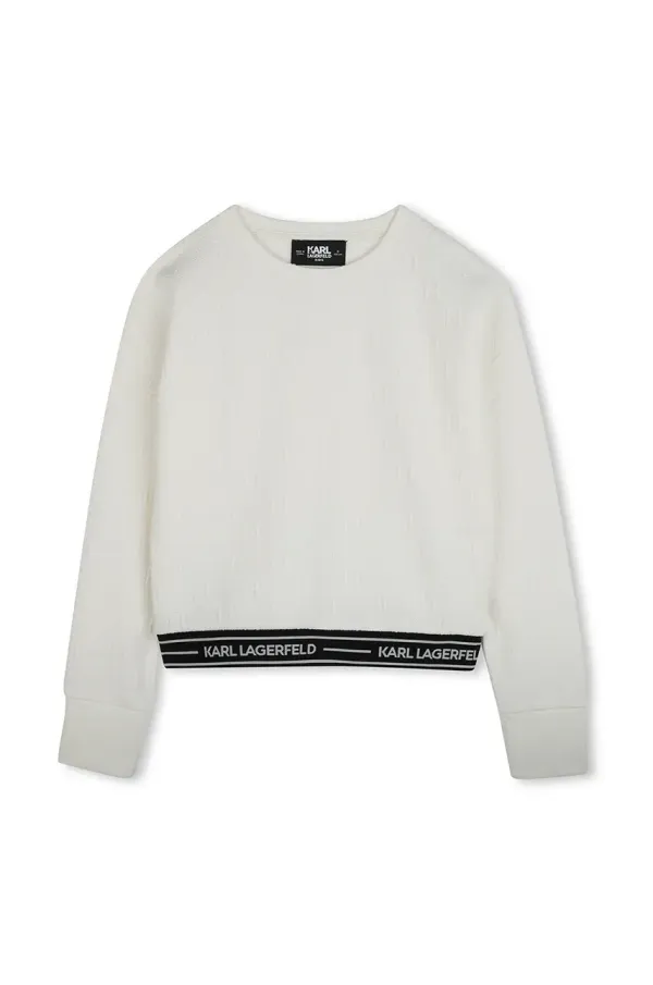 Karl Lagerfeld Dječja dukserica Karl Lagerfeld boja: bež, Z30471