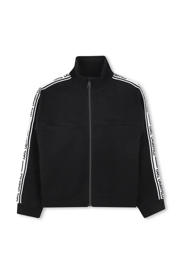 Karl Lagerfeld Dječja dukserica Karl Lagerfeld boja: crna, s aplikacijom, Z30483