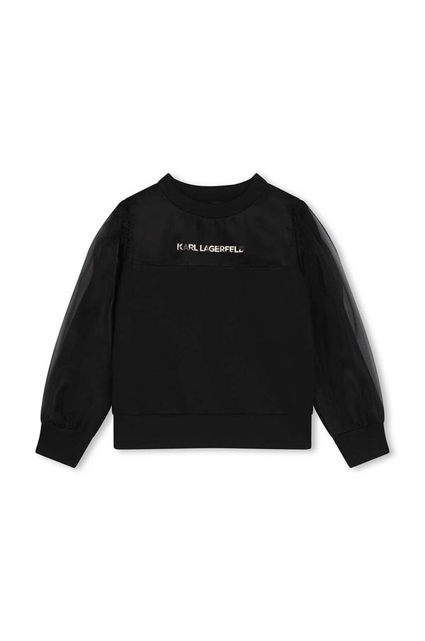 Karl Lagerfeld Dječja dukserica Karl Lagerfeld boja: crna, s tiskom, Z30226