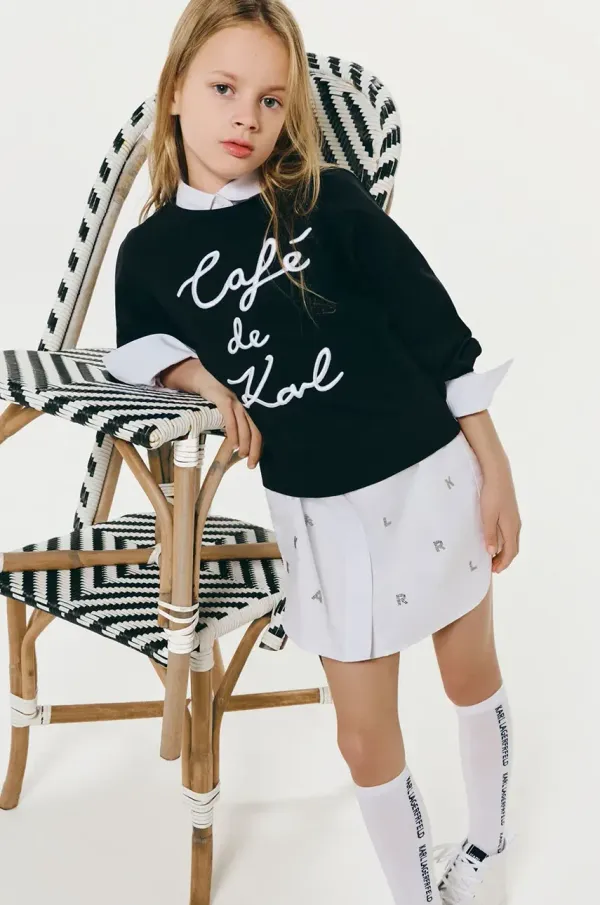 Karl Lagerfeld Dječja dukserica Karl Lagerfeld boja: crna, s tiskom, Z30473