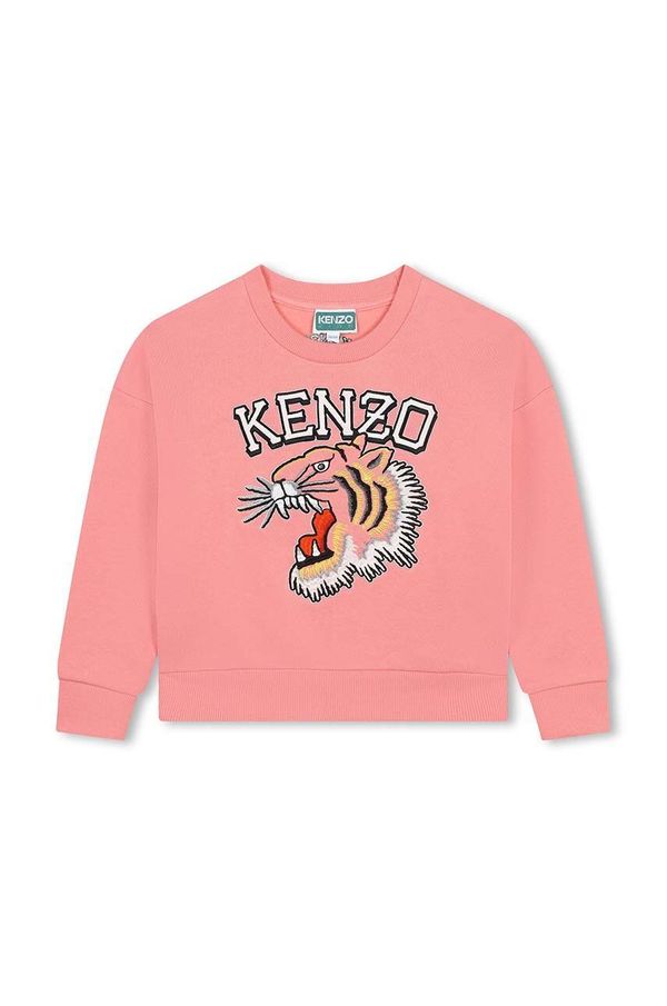 Kenzo kids Dječja dukserica Kenzo Kids boja: ružičasta, s tiskom, K60692