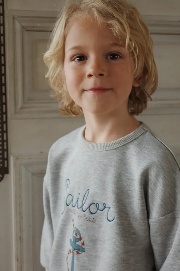 Konges Sløjd Dječja dukserica Konges Sløjd LOU SWEAT SHIRT OCS boja: siva, s uzorkom, KS102592