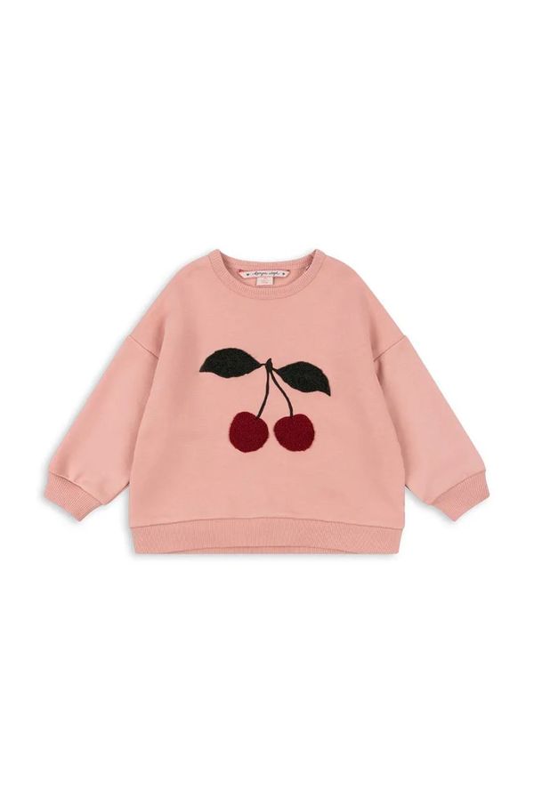 Konges Sløjd Dječja dukserica Konges Sløjd LOU TERRY SWEAT SHIRT OCS boja: ružičasta, s tiskom, KS102024