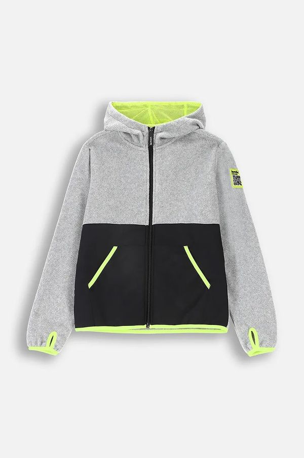 Lemon Explore Dječja dukserica Lemon Explore boja: siva, s kapuljačom, bez uzorka, ACTIVE BOY