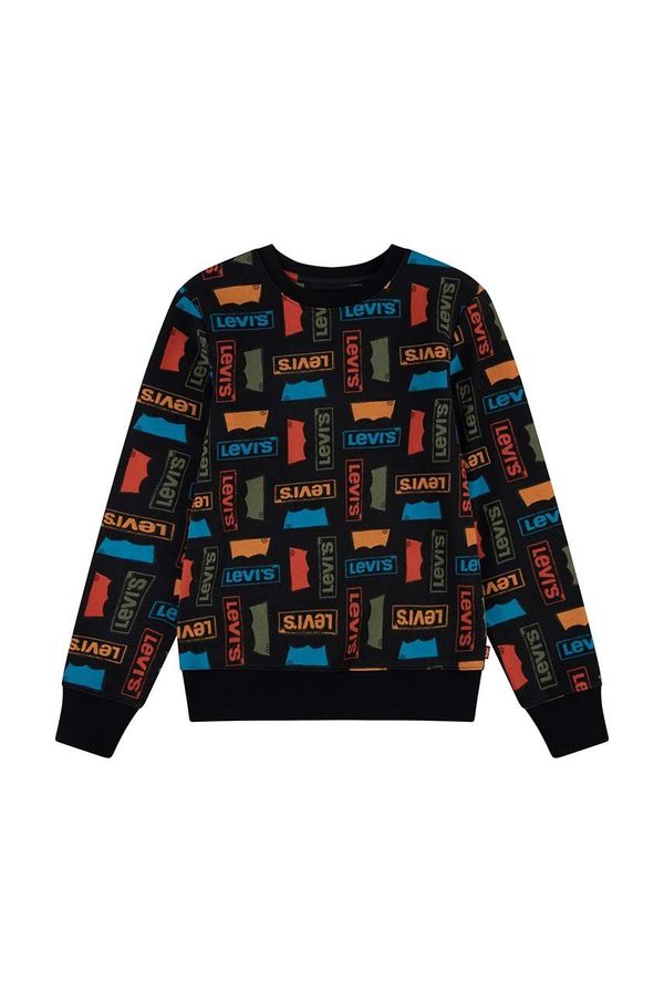 Levi's Dječja dukserica Levi's boja: crna, s uzorkom
