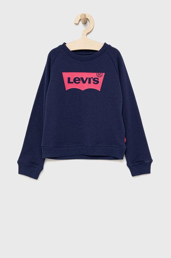Levi's Dječja dukserica Levi's boja: tamno plava, s tiskom