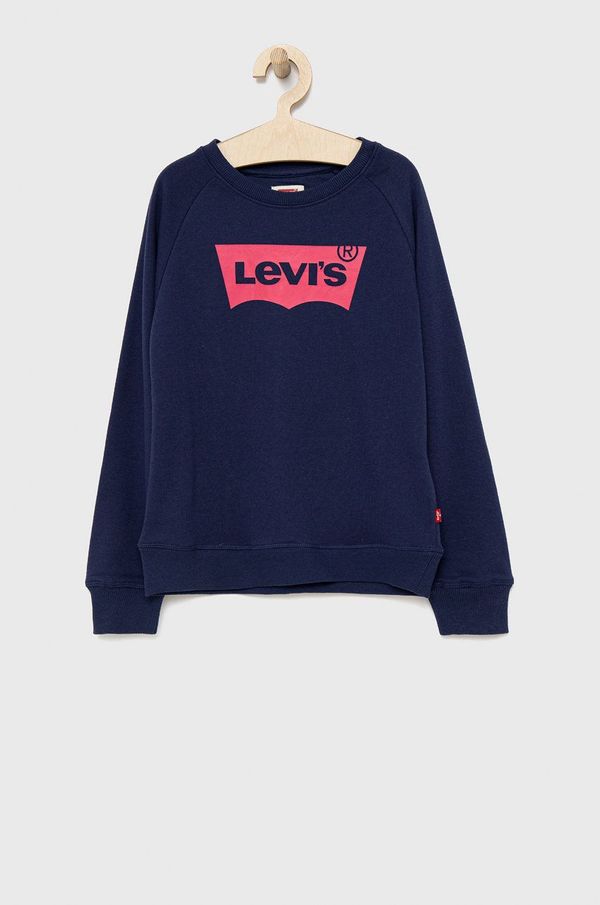 Levi's Dječja dukserica Levi's boja: tamno plava, s tiskom