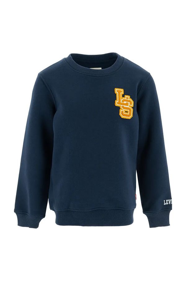 Levi's Dječja dukserica Levi's LS MONOGRAM CREWNECK boja: tamno plava, s tiskom, 8EL507