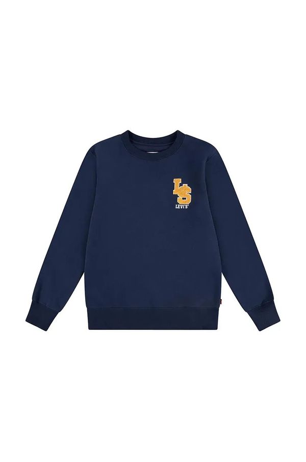 Levi's Dječja dukserica Levi's LS MONOGRAM CREWNECK boja: tamno plava, s tiskom, 9EL507