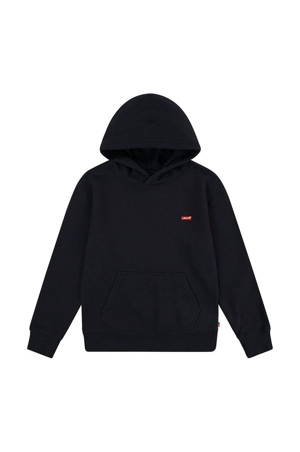 Levi's Dječja dukserica Levi's MINI BATWING HOODIE boja: crna, s kapuljačom, bez uzorka, 8EL452