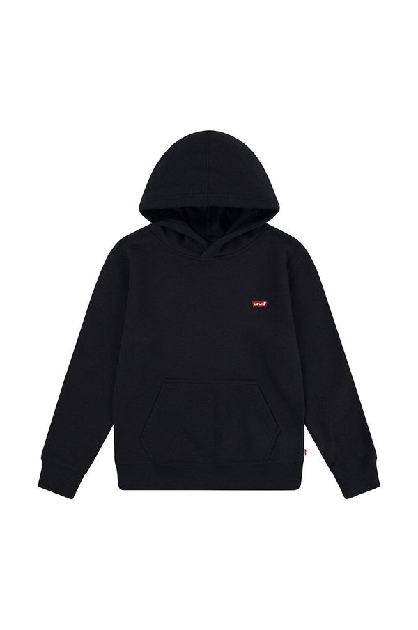 Levi's Dječja dukserica Levi's MINI BATWING HOODIE boja: crna, s kapuljačom, bez uzorka, 9EL452