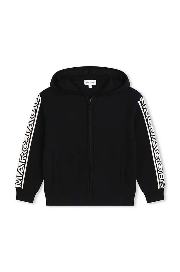 Marc Jacobs Dječja dukserica Marc Jacobs boja: crna, s kapuljačom, s aplikacijom, W60290