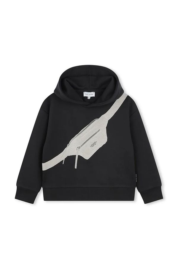 Marc Jacobs Dječja dukserica Marc Jacobs boja: crna, s kapuljačom, s tiskom, W60296