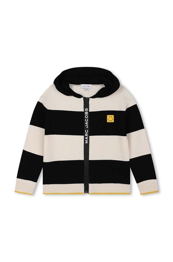 Marc Jacobs Dječja dukserica Marc Jacobs boja: crna, s kapuljačom, s uzorkom, W60304