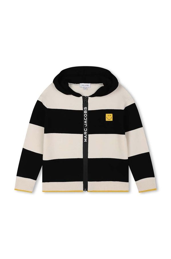 Marc Jacobs Dječja dukserica Marc Jacobs boja: crna, s kapuljačom, s uzorkom, W60304