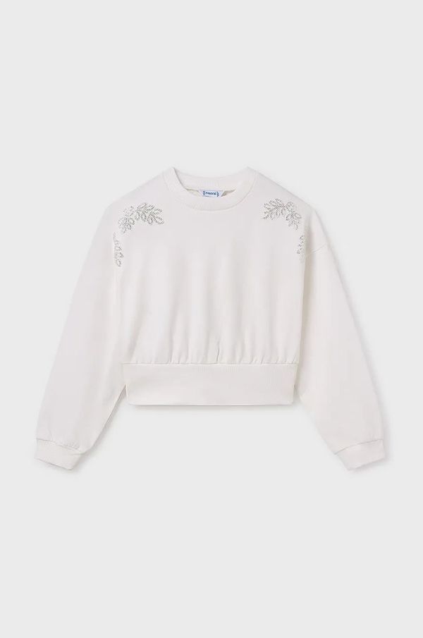 Mayoral Dječja dukserica Mayoral boja: bež, s aplikacijom, 6401