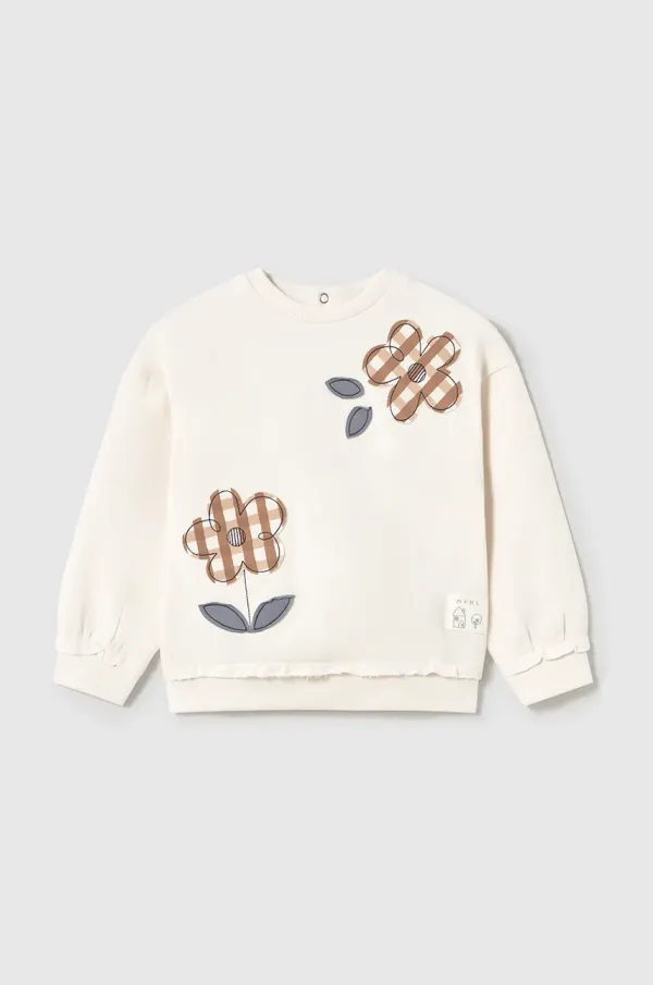 Mayoral Dječja dukserica Mayoral boja: bež, s tiskom, 1459