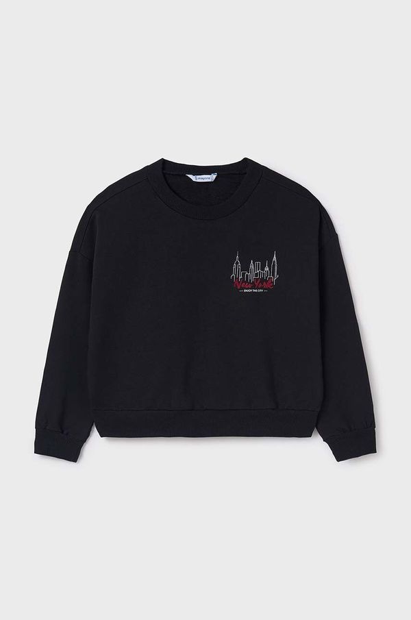 Mayoral Dječja dukserica Mayoral boja: crna, s tiskom, 7470