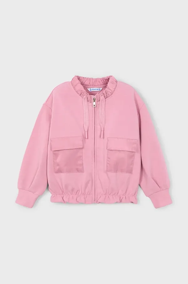 Mayoral Dječja dukserica Mayoral boja: ružičasta, bez uzorka, 3410