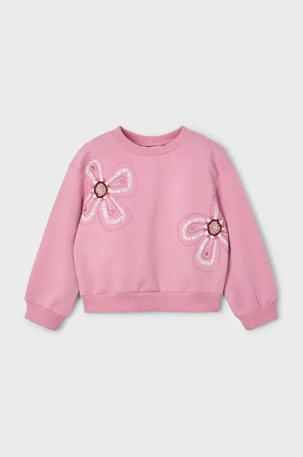 Mayoral Dječja dukserica Mayoral boja: ružičasta, s tiskom, 3402