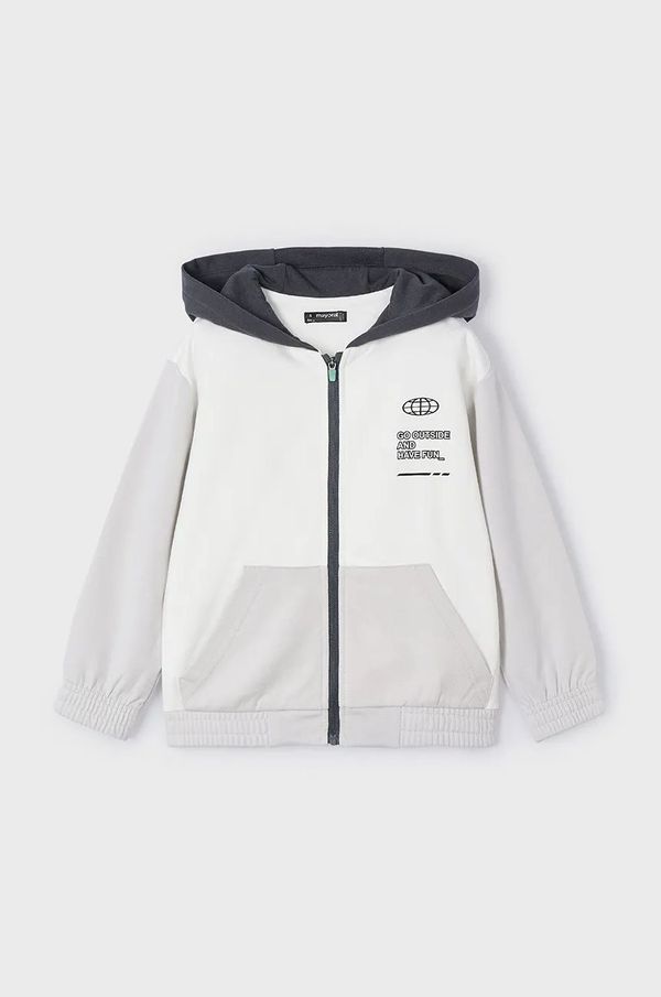 Mayoral Dječja dukserica Mayoral boja: siva, s kapuljačom, s tiskom, 3425